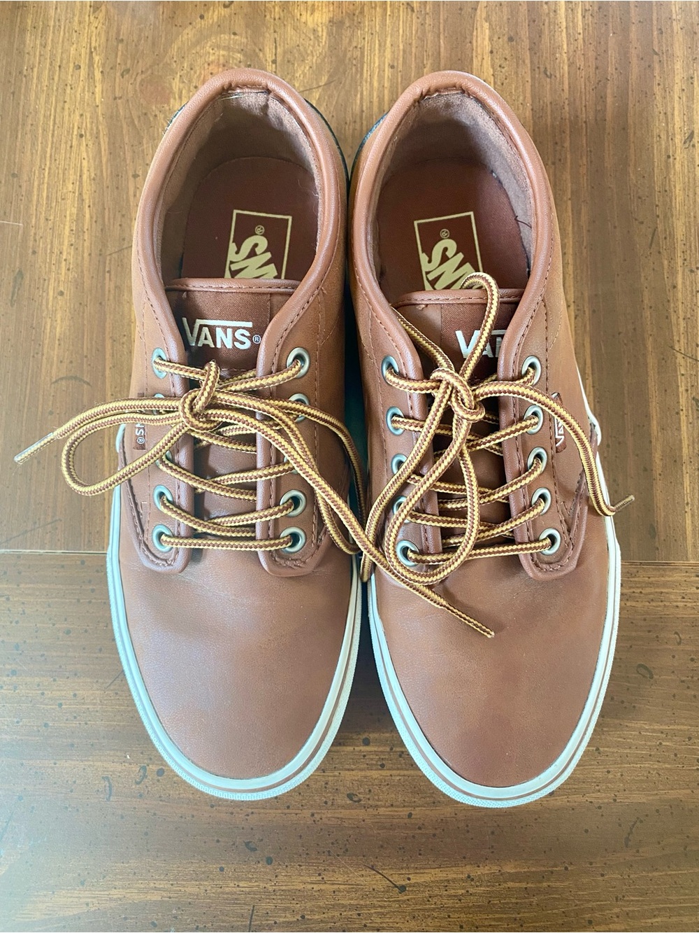 Vans Men's Atwood Leather Low-top Sneakers — Brown